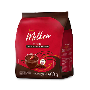 Chocolate Gotas Melken Meio Amargo - Embalagem com 400G