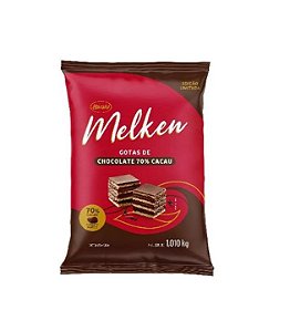 Chocolate Gotas Melken Amargo 70% - Embalagem com 1,010KG