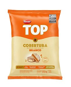 Cobertura Fracionada Top Harald Gota Sabor Chocolate Branco - Embalagem com 1,010KG