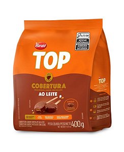 Cobertura Fracionada Top Harald Gota Sabor Chocolate Ao Leite - Embalagem com 400G