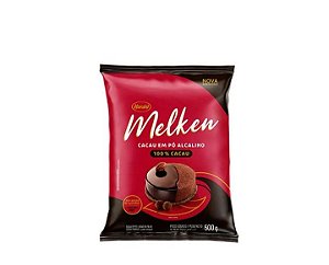 Cacau em Pó Alcalino Melken 100% Cacau - Embalagem com 500G