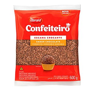 Escama Crocante Confeiteiro Sabor Chocolate  - Embalagem com 500G