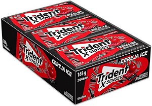 Chiclete Trident Sabor Fresh Cereja Ice - Display 168G