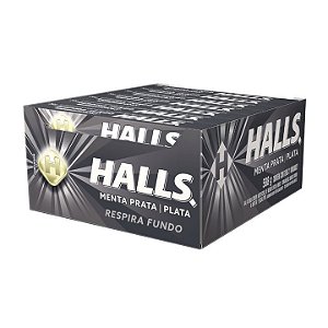 Bala Halls sabor Menta - Display com 21 unidades de 28G