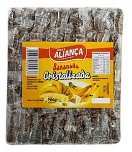 Doce Bananada Cristalizada Aliança - Pacote 900G