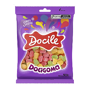 Bala de Goma Mini Docile Sortida - Embalagem com 500G