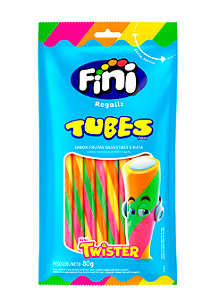 Gelatina Fini Tubes Twister  - Embalagem com 80G