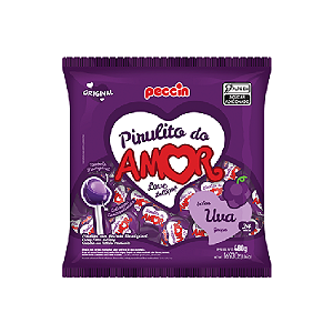 Pirulito Uva Do Amor Peccin - Pacote com 480G