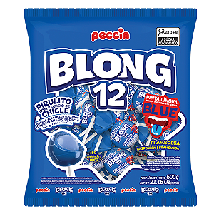 Pirulito Blong 12 Pinta Língua Blue - Pacote com 600G