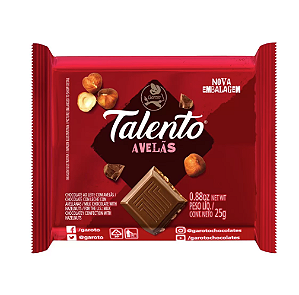 Chocolate Talento Avelãs - Embalagem com 25G