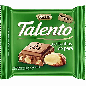 Chocolate Talento Castanhas do Pará - Embalagem com 25G