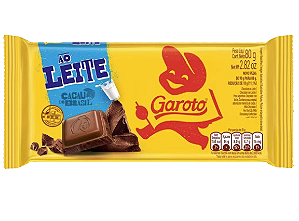 Chocolate Garoto Ao Leite - Embalagem com 80G