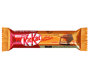 Chocolate Kitkat Mini Moments Caramelo - Embalagem com 34,6G