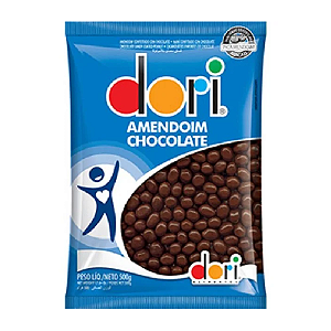 Amendoim Dori Confeitado Sabor Chocolate - Pacote com 500G