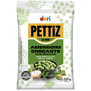 Amendoim Dori Pettiz Crocante Sabor Cebola e Salsa - Embalagem com 120G