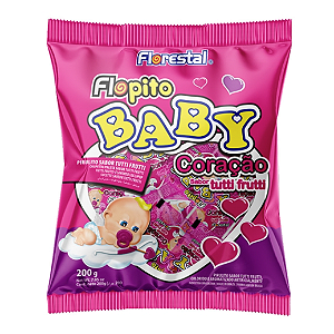 Pirulito Baby Coração Tutti Frutti 200G