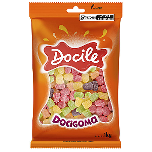 Bala de Goma Docile Sortida - Embalagem com 1KG