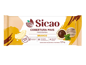 Cobertura Barra Sicao Mais Chocolate Branco - Embalagem com 1,01KG