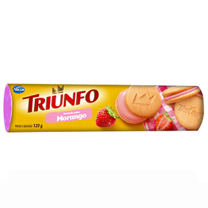 Biscoito Arcor Triunfo Recheado Sabor Morango - Embalagem com 120G