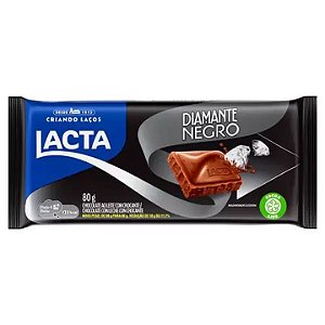 Chocolate Lacta Diamante Negro - Embalagem com 80G