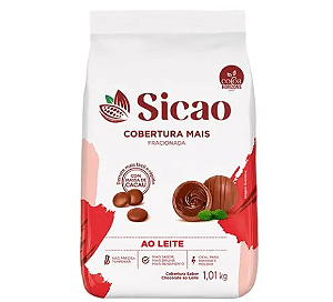 Cobertura Fraciadona Gota Sicao Sabor Chocolate ao Leite - Embalagem com 1,01KG