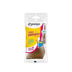 Colher Sobremesa Strawplast Cor Dourado - Pacote com 50 UN