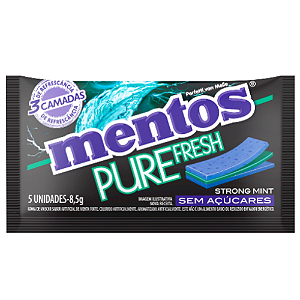 Mentos Pure Fresh Strong Mint - Embalagem com 8,5G