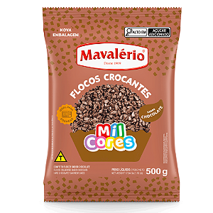 Flocos Crocantes Mavalério Sabor Chocolate - Embalagem com 500G