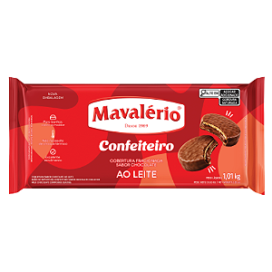 Cobertura Barra Confeiteiro Mavalério Sabor Chocolate Ao Leite - Embalagem com 1,01KG