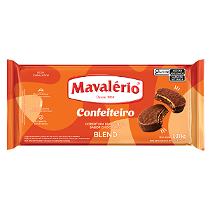 Cobertura Barra Confeiteiro Mavalério Sabor Chocolate Blend - Embalagem com 1,01KG