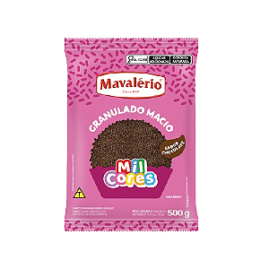 Granulado Macio Mavalério Sabor Chocolate - Embalagem com 500G