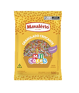Granulado Crocante Mavalério Colorido - Embalagem com 500G
