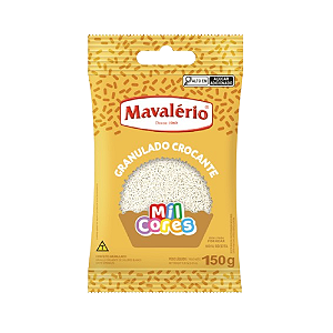 Granulado Crocante Mavalério Branco - Embalagem com 120G