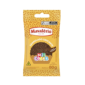 Granulado Crocante Mavalério Sabor Chocolate - Embalagem com 80G