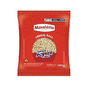 Cereal Ball Mavalério Sabor Chocolate Branco - Embalagem com 300G