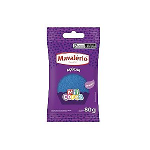Mavalério Açúcar Colorido Azul 80G