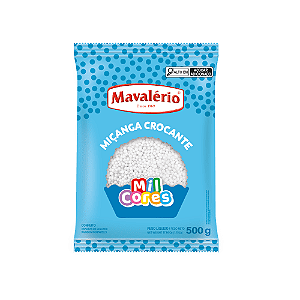 Confeito Mavalério Miçanga Branca - Embalagem com 500G