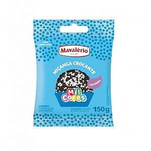 Mavalério Confeito Miçanga Branco E Preto 150G