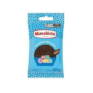 Confeito Mavalério Miçanga Sabor Chocolate - Embalagem com 80G