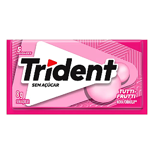 Chiclete Trident Sabor Tutti-Frutti - Embalagem com 8G