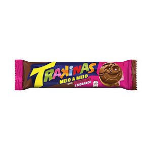 Biscoito Recheado Trakinas Chocolate e Morango 126G