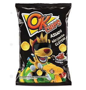 Salgadinho Ok Sabor Galinha Caipira - Pacote com 28G