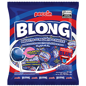 Pirulito Blong Blue Pinta Língua - Pacote com 672G