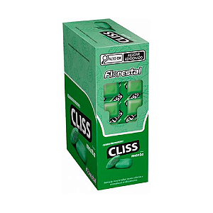 Chiclete Cliss Sabor Menta - Display com 12UN