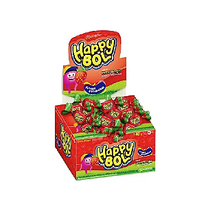 Chiclete Happy Bol Morango 140G