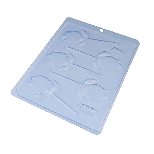 Forma De Acetato Simples BWB Pirulito Tulipa (252) com 1un