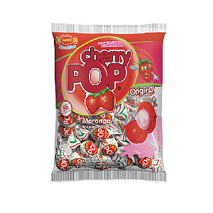 Pirulito Cherry Pop Sabor Morango - Pacote com 700G