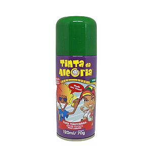 Spray Tinta Pinta Cabelo Alegria 120ML - Cor Verde