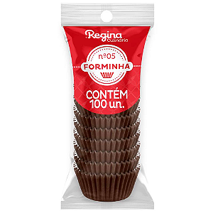 Forminha Papel Regina Nº 05 Marrom - Embalagem com 100 UN