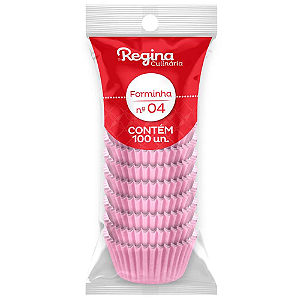 Forminha Papel Regina Nº 04 Rosa Candy - Embalagem com 100 UN
